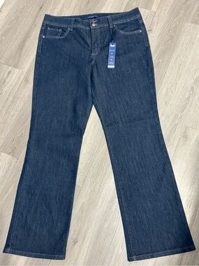 Bandalino Women's Dark Blue Boot Cut Jeans - Classic Stretch Denim size 16 NWT